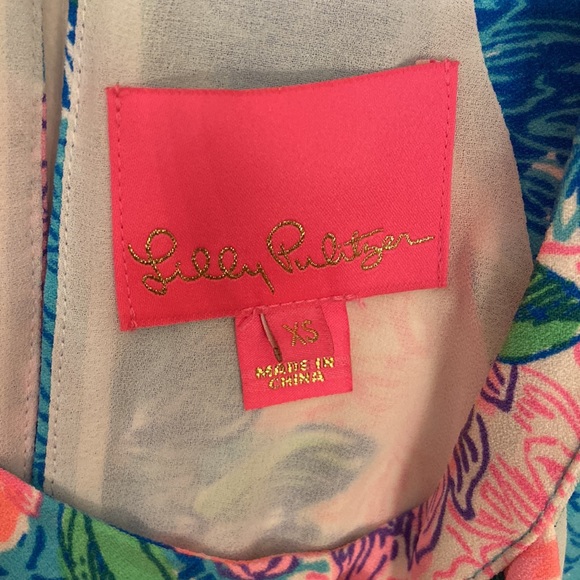Lilly Pulitzer Tabby Shift Dress in Multi Beach House Blooms sz XS - Picture 4 of 6